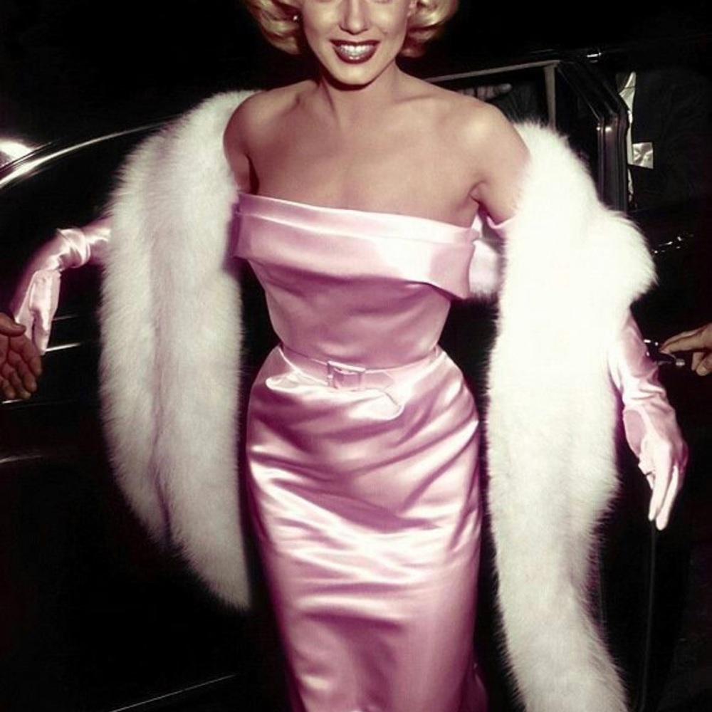 New costume Pink satin opera gloves
